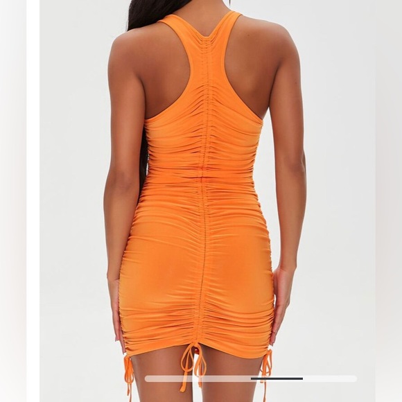 Racerback Ruched Drawstring Dress - Picture 2 of 3